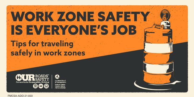 Preview image of work zone safety visor card